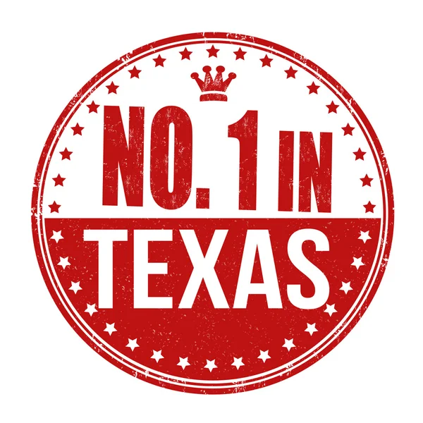 Número uno en el sello de Texas — Archivo Imágenes Vectoriales