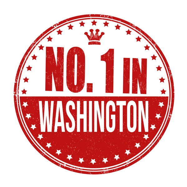Number one in Washington stamp — Stock Vector