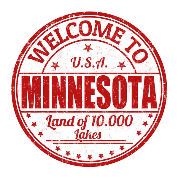 Bienvenue au Timbre du Minnesota — Image vectorielle