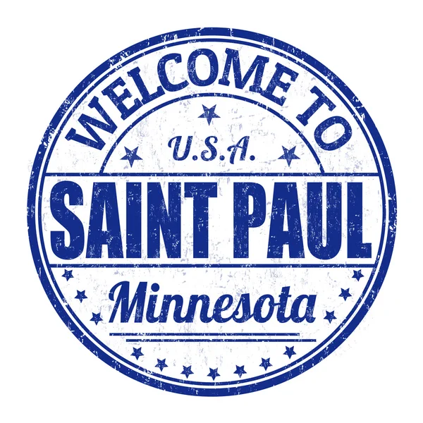 Willkommen bei Saint Paul Briefmarke — Stockvektor