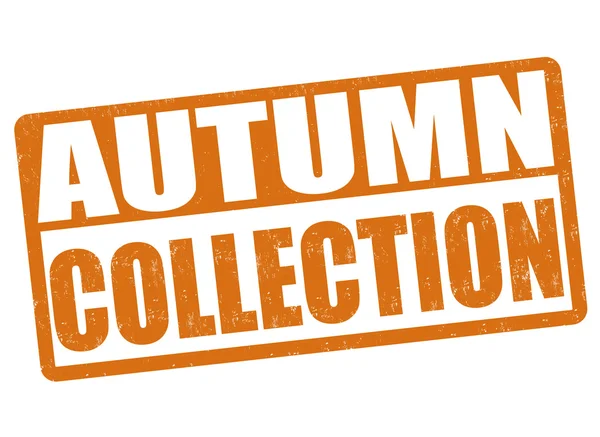 Timbre collection automne — Image vectorielle