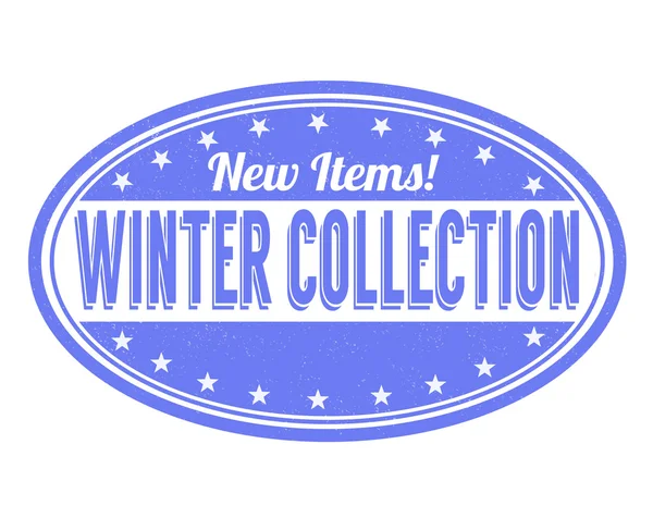 Winter collectie stempel — Stockvector