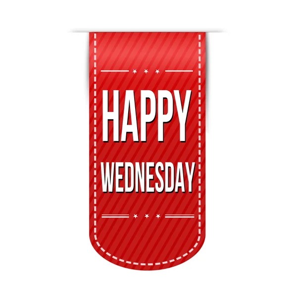 Happy wednesday banner design — Stock Vector