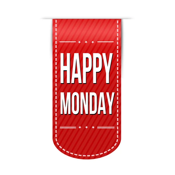 Happy monday banner design — Stock Vector