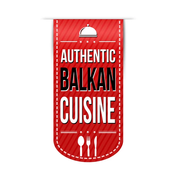Návrh nápisu autentické balkánská kuchyně — Stockový vektor
