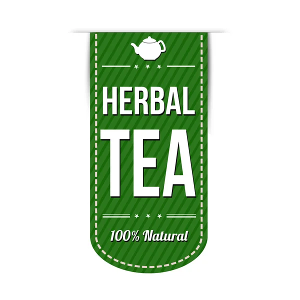 Diseño de banner de té de hierbas — Vector de stock