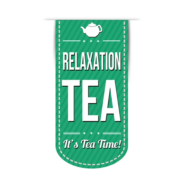 Relaxációs tea banner tervezés — Stock Vector