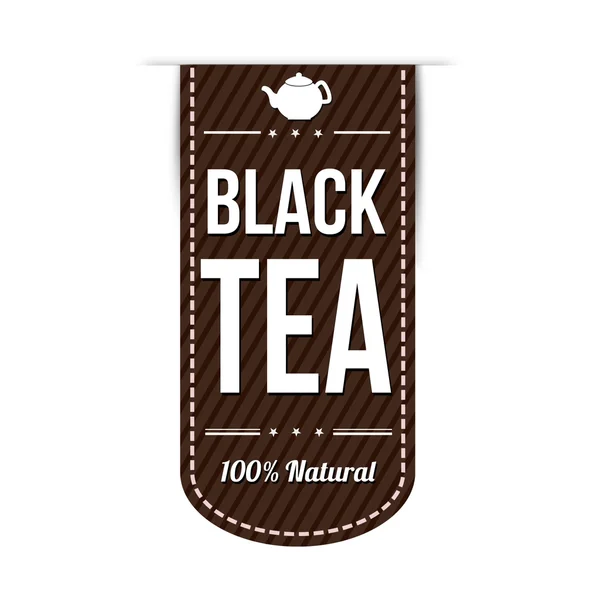 黒茶バナー デザイン — ストックベクタ