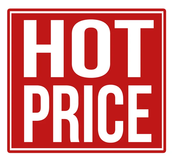 Hot price red sign — Stock Vector