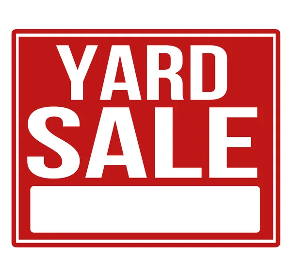 Yard sale red sign with copy space — Stock Vector