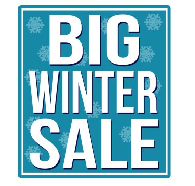 büyük kış mavi satışı işareti