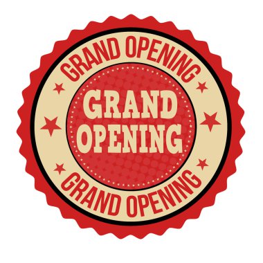 büyük açılış etiket veya damga