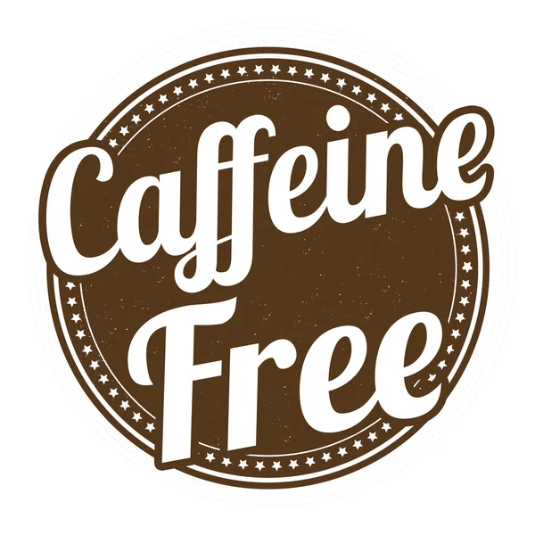 Cafeïne gratis stempel — Stockvector