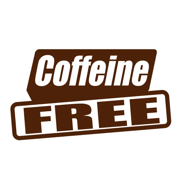 Кофеїн безкоштовну друк — стоковий вектор