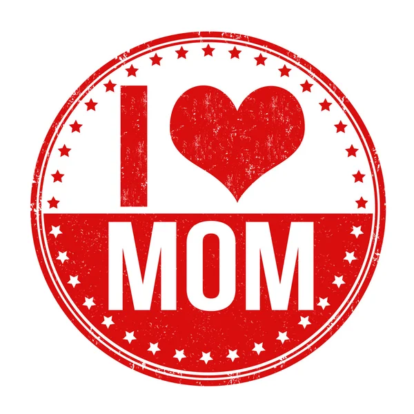 Αγαπώ μαμά σφραγίδα — Διανυσματικό Αρχείο