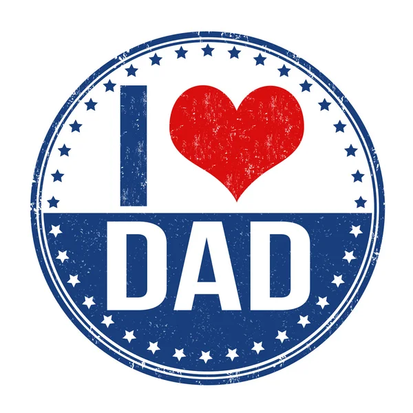 Adoro il francobollo di papà — Vettoriale Stock