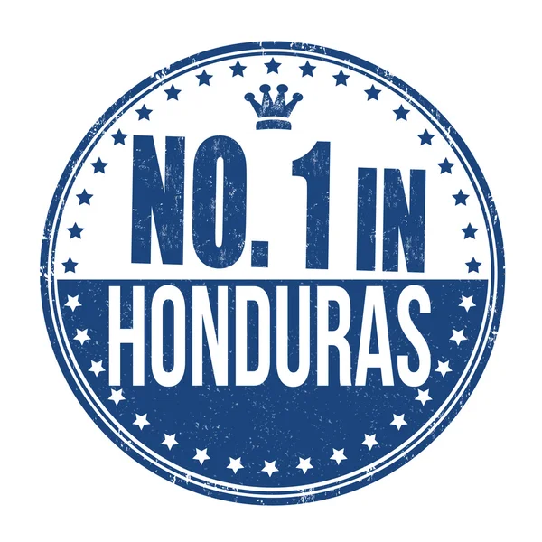 Number one in Honduras stamp — Stock Vector