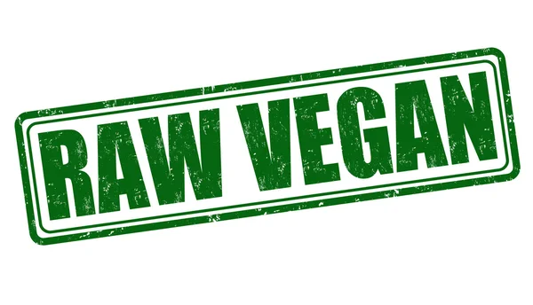 Raw vegan stamp — Stock Vector