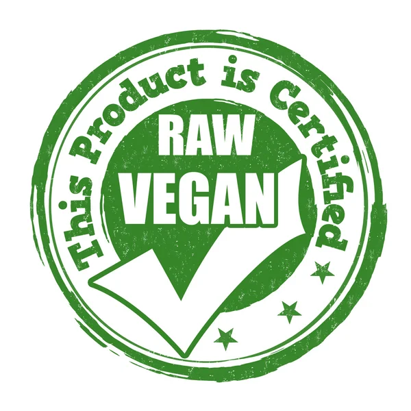RAW vegan σφραγίδα — Διανυσματικό Αρχείο