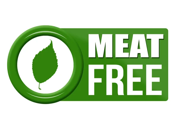 Meat free button — Stock Vector