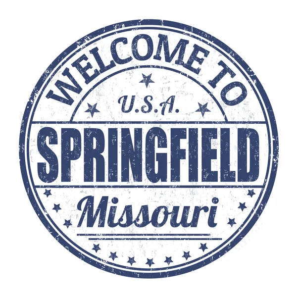 Welcome to Springfield stamp — Stock Vector