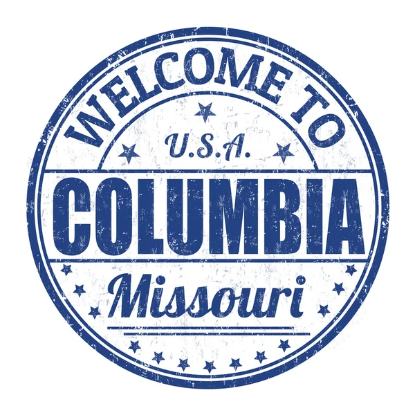 Bienvenue au timbre Columbia — Image vectorielle