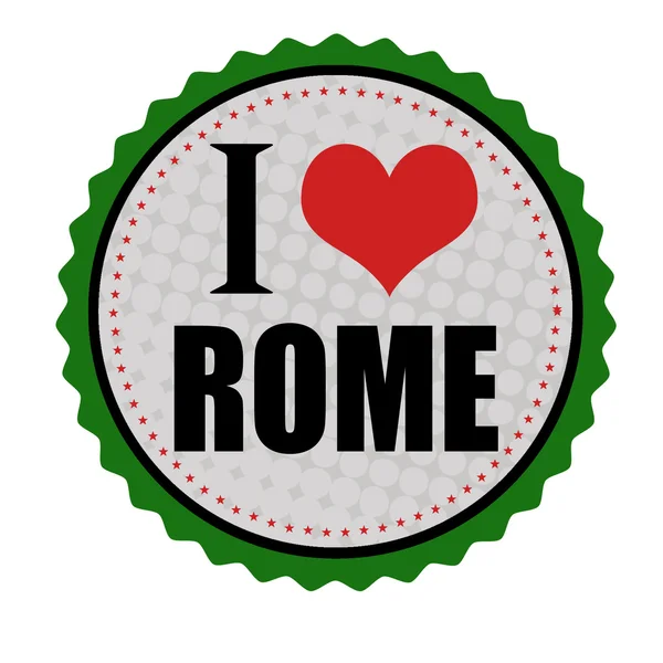 I love Rome sticker or stamp — Stock Vector