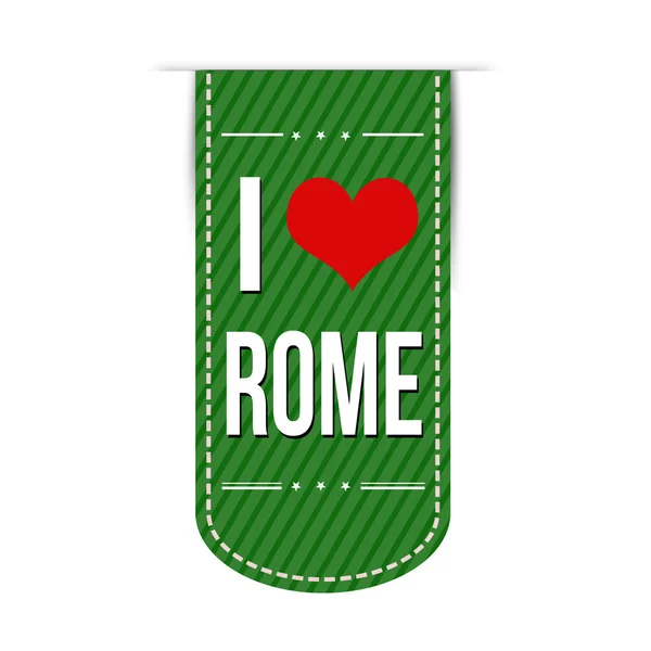 I love Rome banner design — Stock Vector