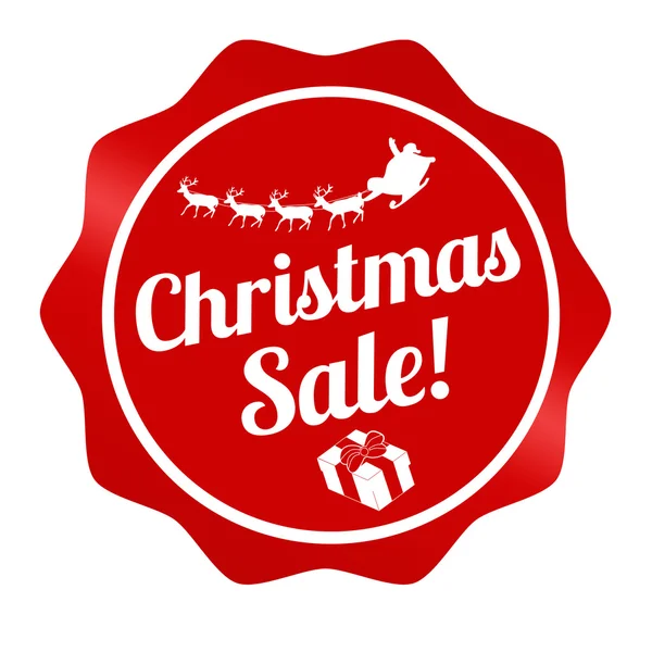 Christmas sale label — Stock Vector