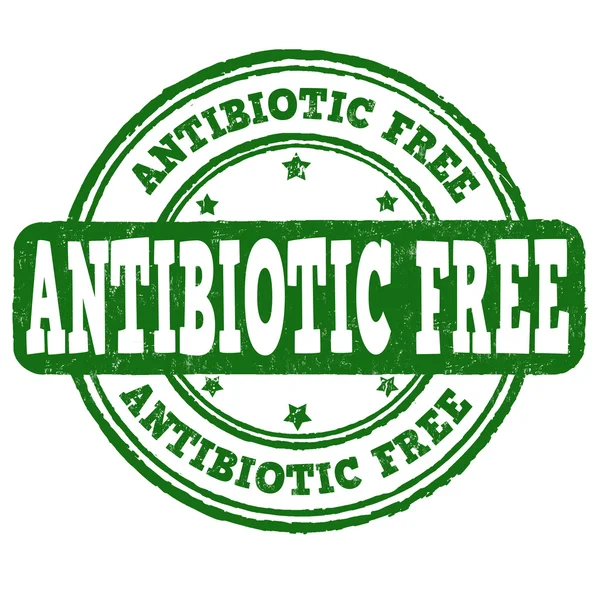 Antibiyotik ücretsiz damga — Stok Vektör