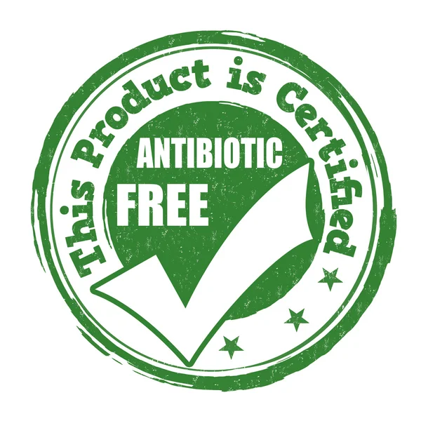 Timbre libre antibiotique — Image vectorielle