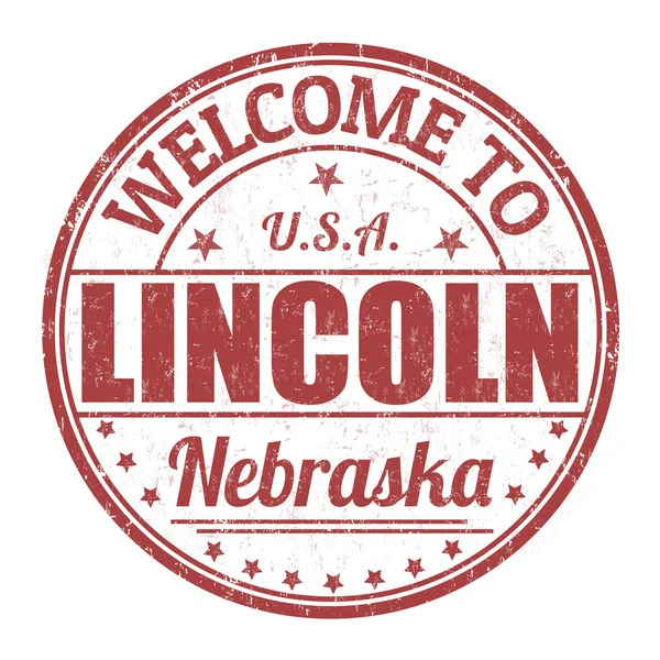 Willkommen bei lincoln stamp — Stockvektor