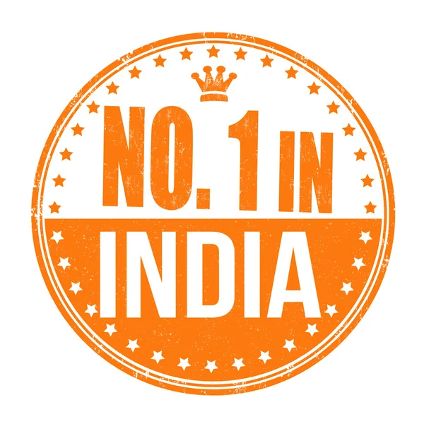 Number one in India stamp — Stock Vector