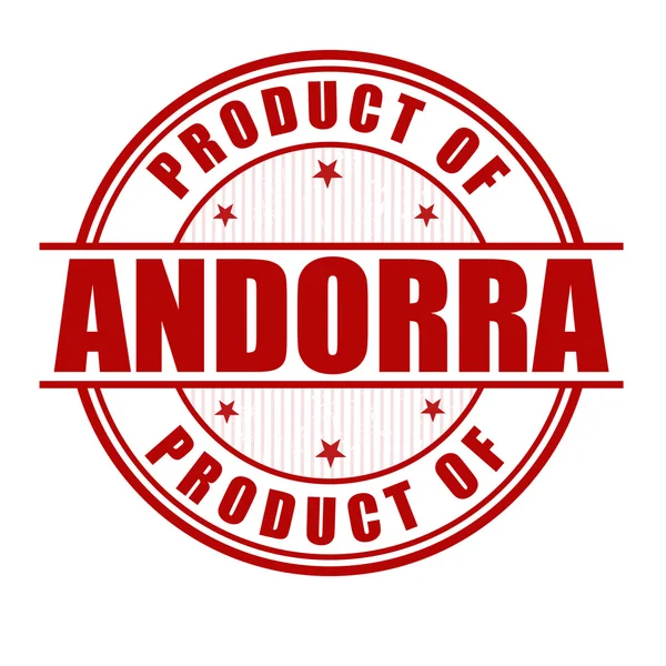 Product of Andorra stamp — Stock Vector