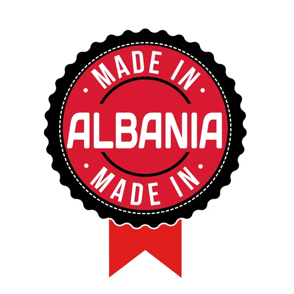 Fabriqué en Albanie, étiquette du produit — Image vectorielle