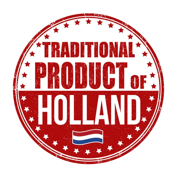 Traditional product of Holland stamp — Stock Vector