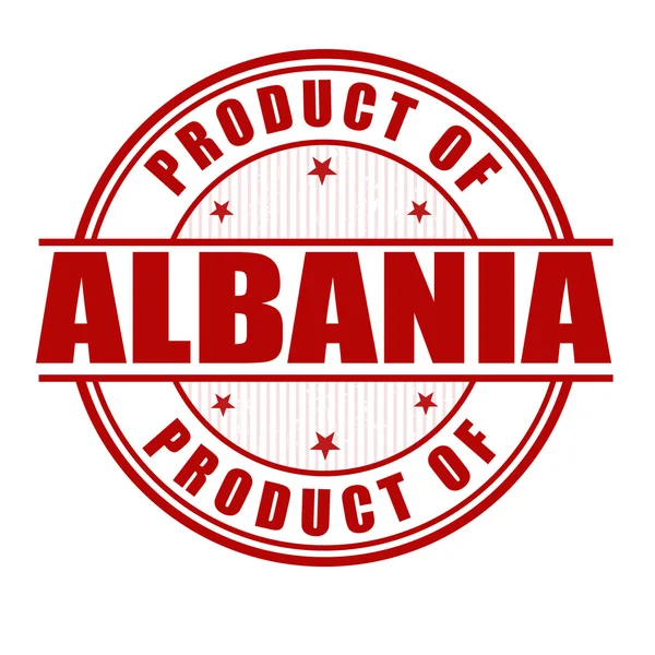 Product of Albania stamp — Stock Vector