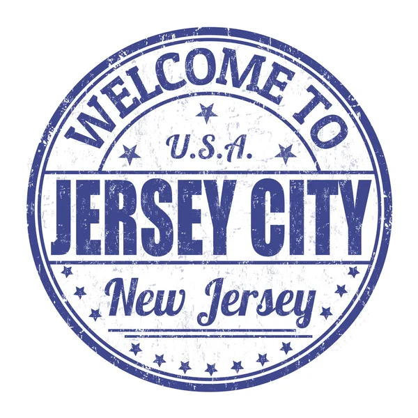 Bem-vindo ao selo de Jersey City — Vetor de Stock