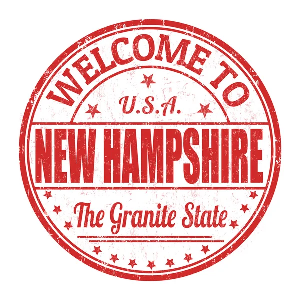 Welcome to New Hampshire stamp — Stock Vector