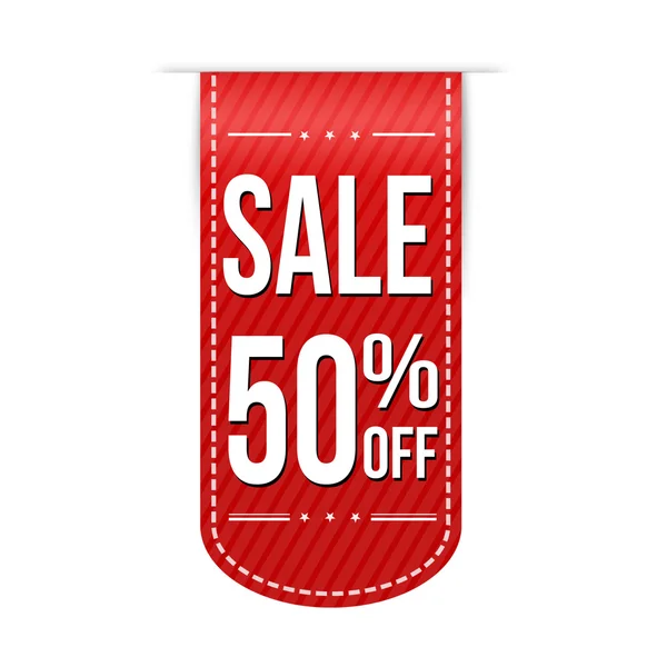 Sale 50 off banner design — Stock Vector