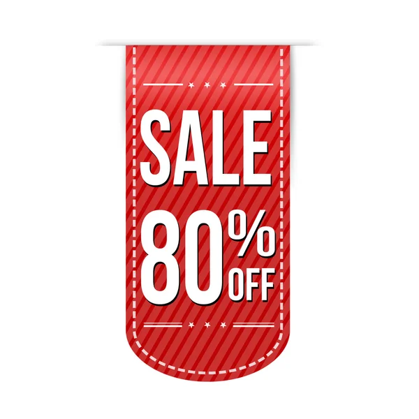 Sale 80 off banner design — Stock Vector