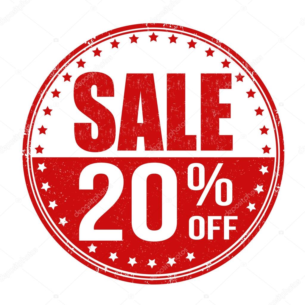 Sale 20 off stamp