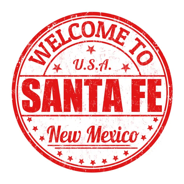 Welcome to Santa Fe stamp — Stock Vector