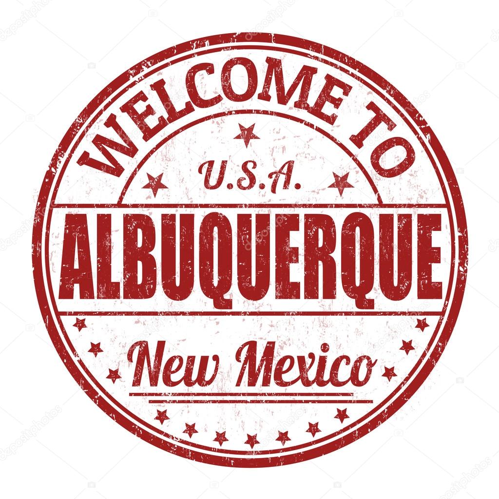 Welcome to Albuquerque stamp