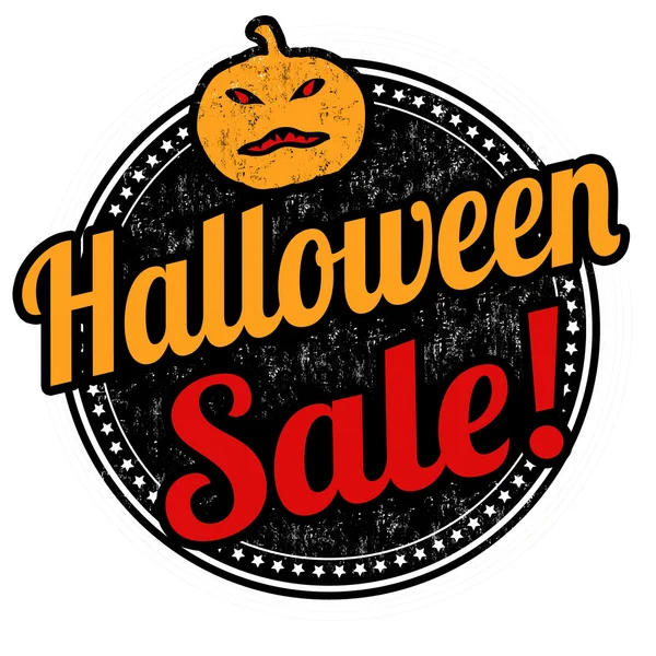 Timbre de vente Halloween — Image vectorielle