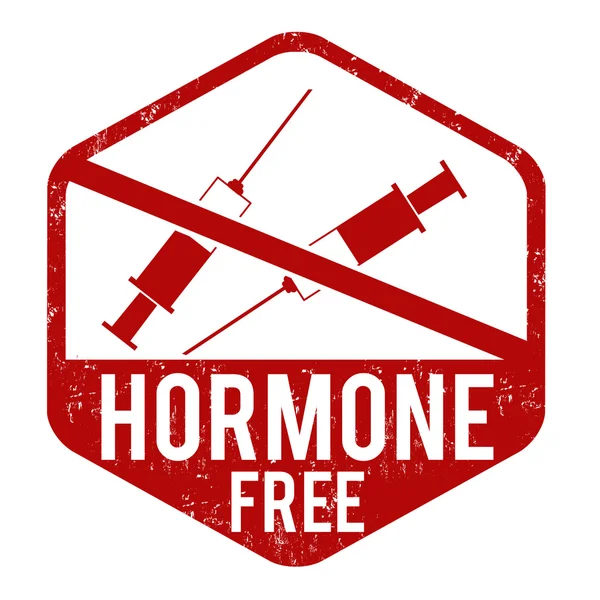 Hormone free stamp — Stock Vector