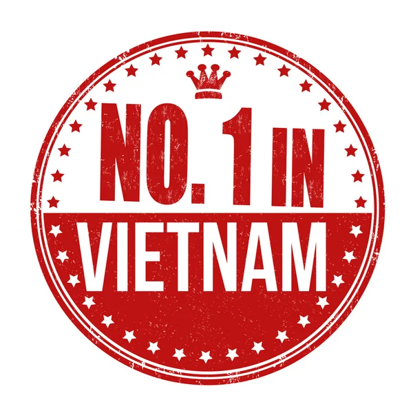 Number one in Vietnam stamp — Stock Vector