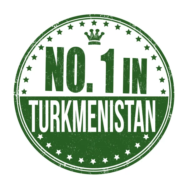 Nummer één in Turkmenistan stempel — Stockvector