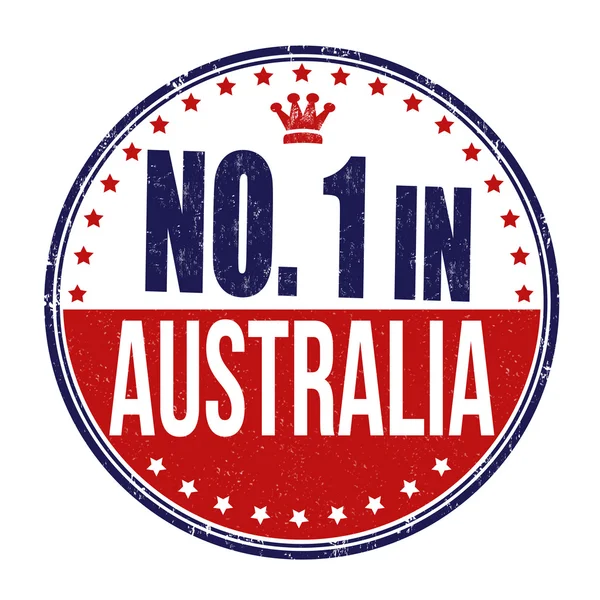 Number one in Australia stamp — Stock Vector