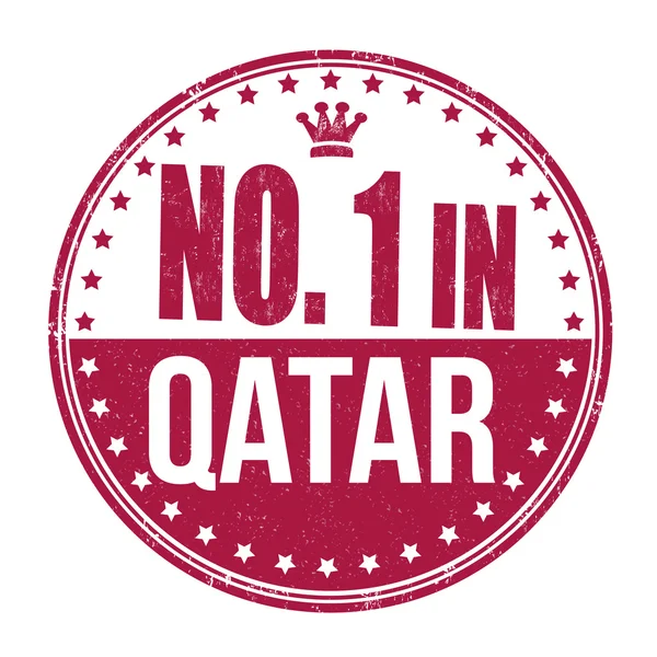 Nummer één in Qatar stempel — Stockvector